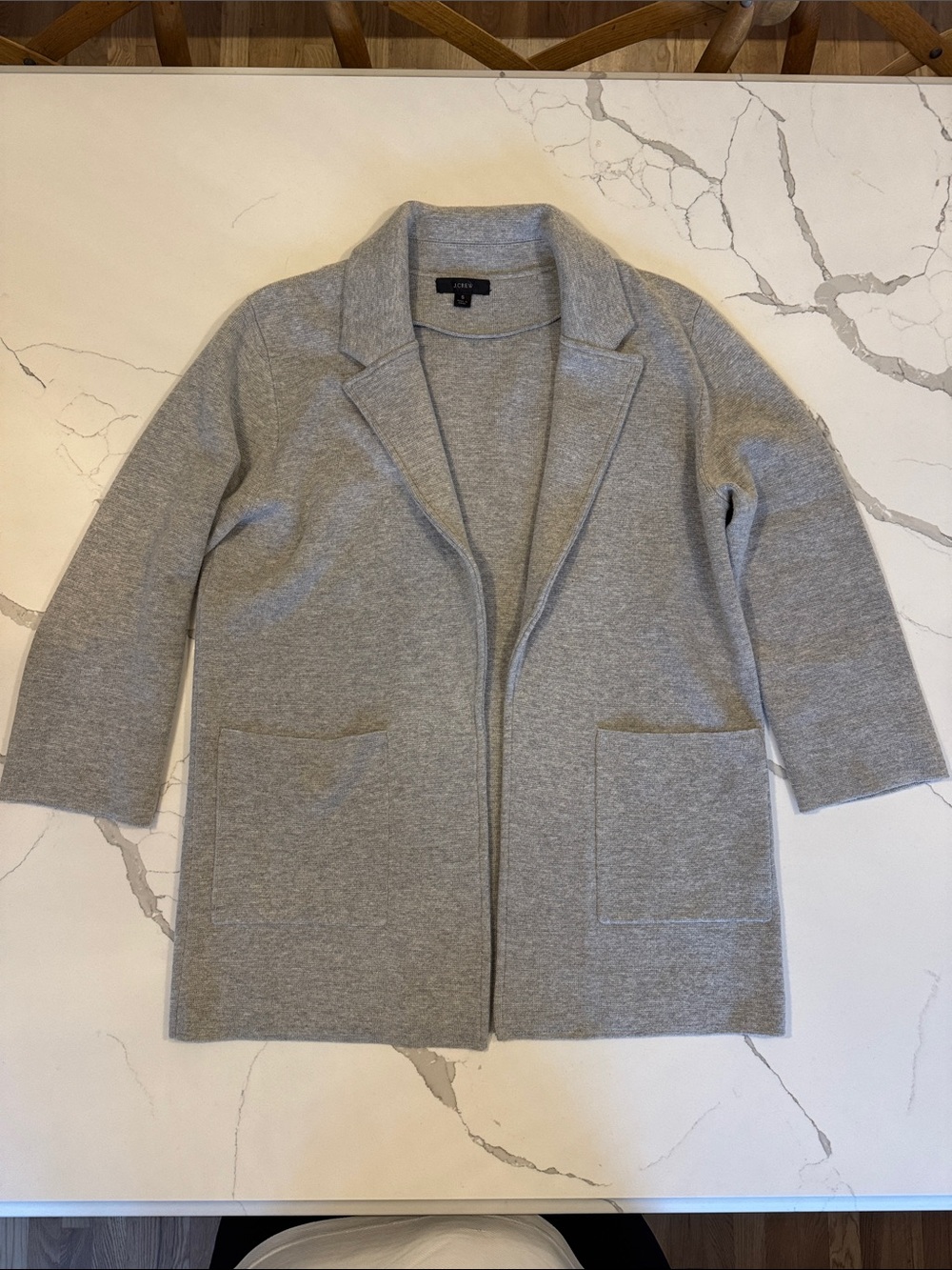 J. Crew Light Gray Knit Blazer